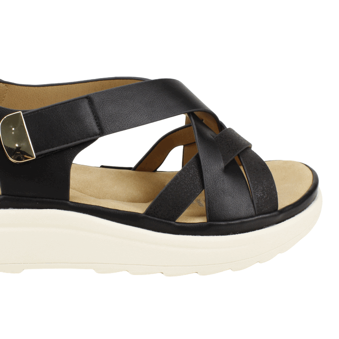 Sandalia Anatomica Velcro Negra - Imagen 5