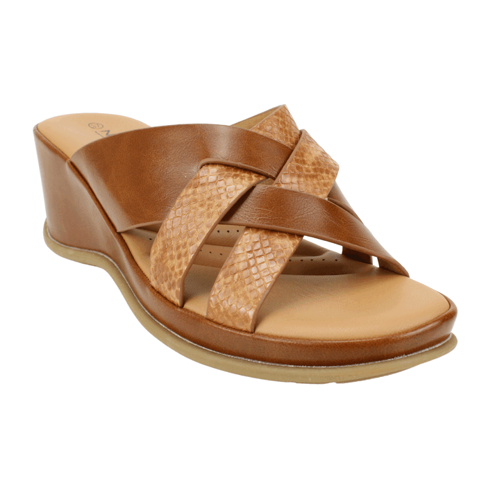 Sandalia Tiras Cruzadas Café - Imagen 3