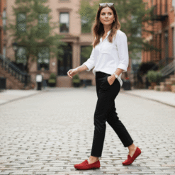 Alternative view of Mocasín  Slip On Confort Rojo