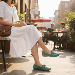 Alternative view of Mocasín Lentejuelas Turquesa