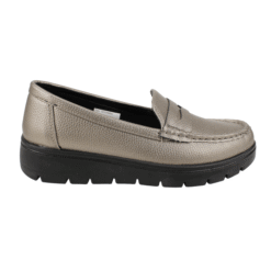 Mocasín  Plataforma Confort Plateado