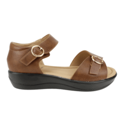 Sandalia Doble Broche Café