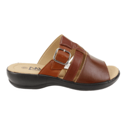 Sandalia Slip On Broche Café