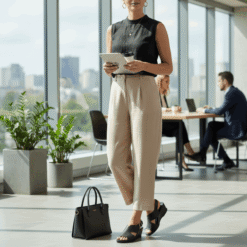 Alternative view of Sandalia Texturas Negra