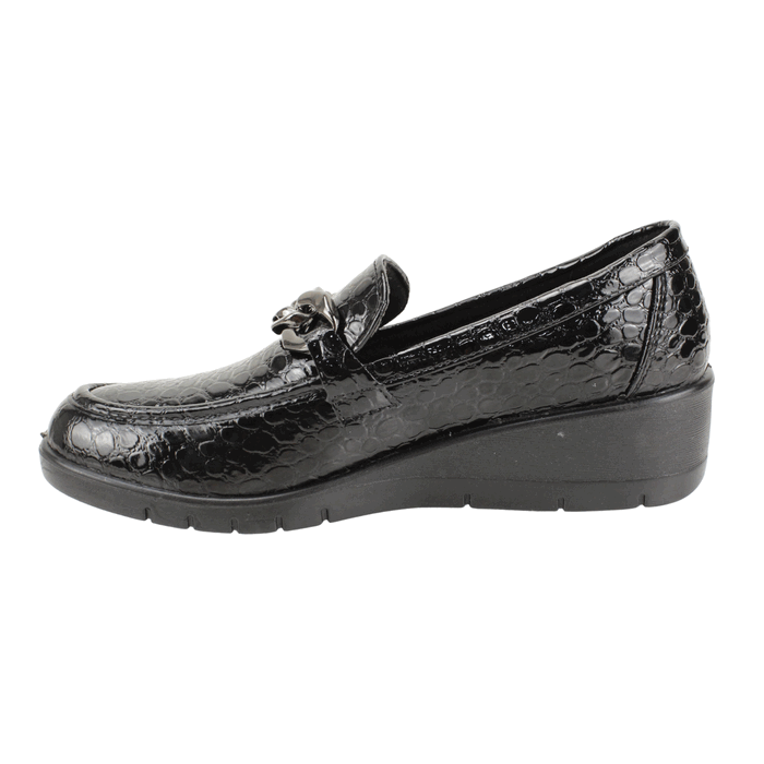 Mocasín Reptil Confort Negro - Imagen 3