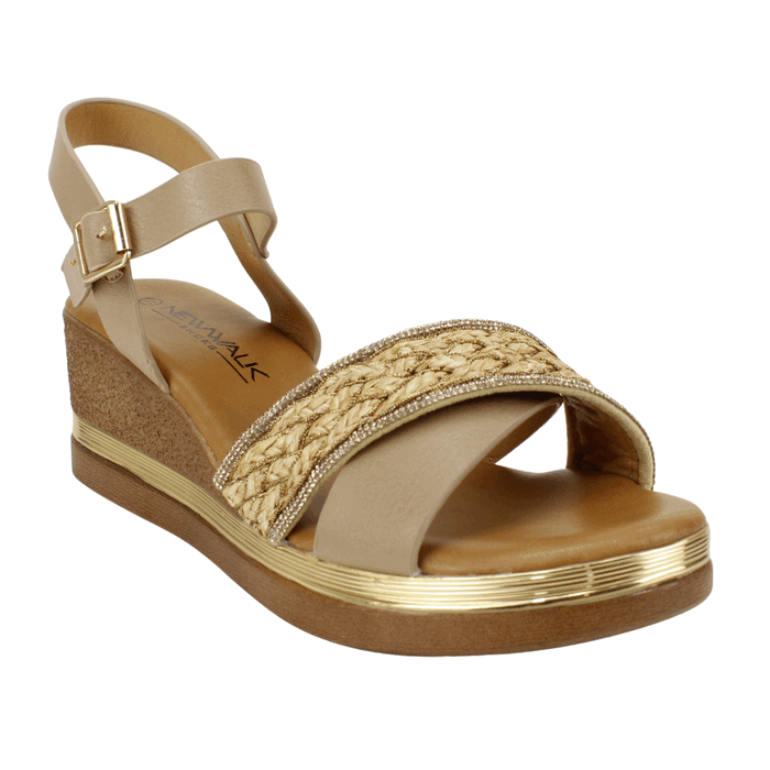 Sandalia Cuña Yute Camel - Imagen 3