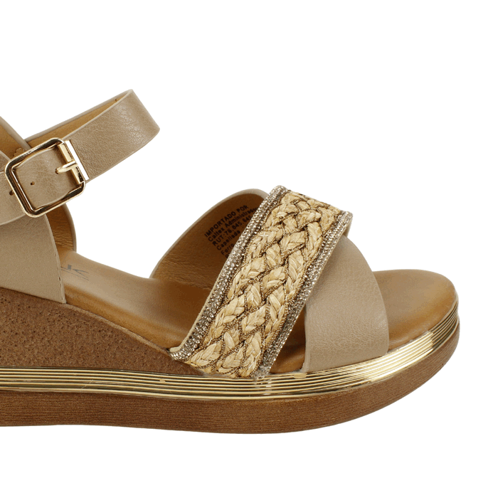 Sandalia Cuña Yute Camel - Imagen 5