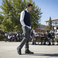 Alternative view of Zapatilla Escolar Adolescente Negra