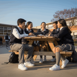 Alternative view of Zapatilla Escolar Adolescente Blanca