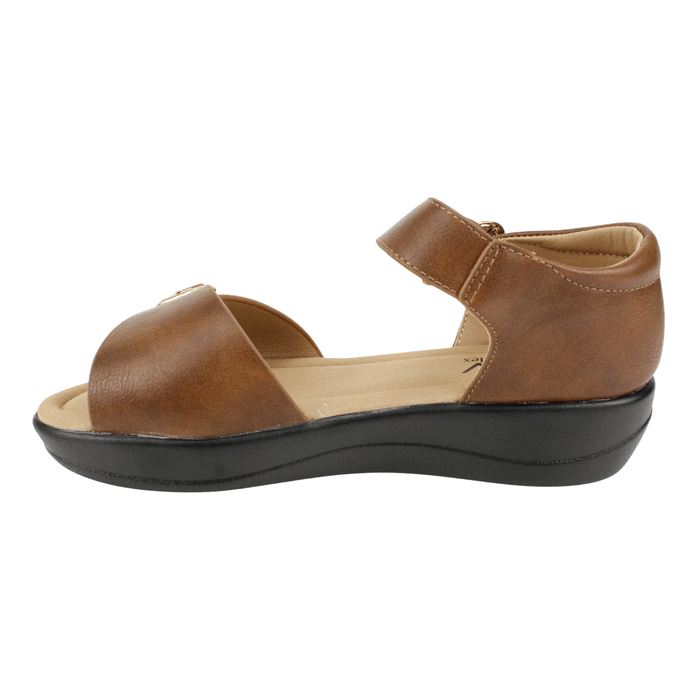 Sandalia Doble Broche Café - Imagen 4