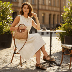 Alternative view of Sandalia Broche Reptil Café