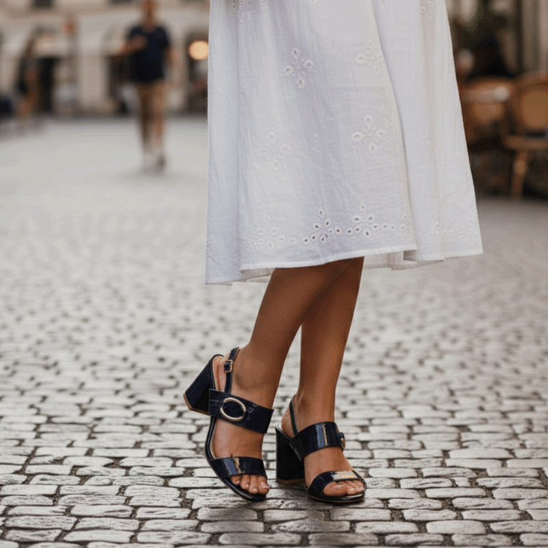 Sandalia Argolla Azul - Imagen 2