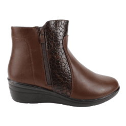 Botín Reptil Confort Café