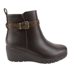 Botín Correa Reptil Café