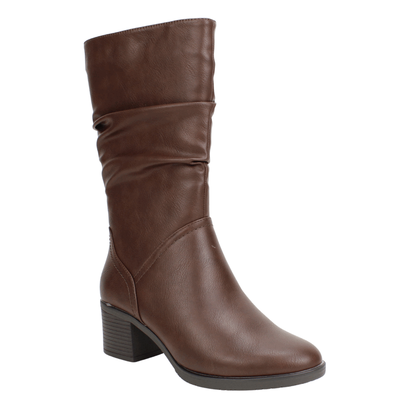 Bota Pliegues Café - Botas en NEW WALK SHOES