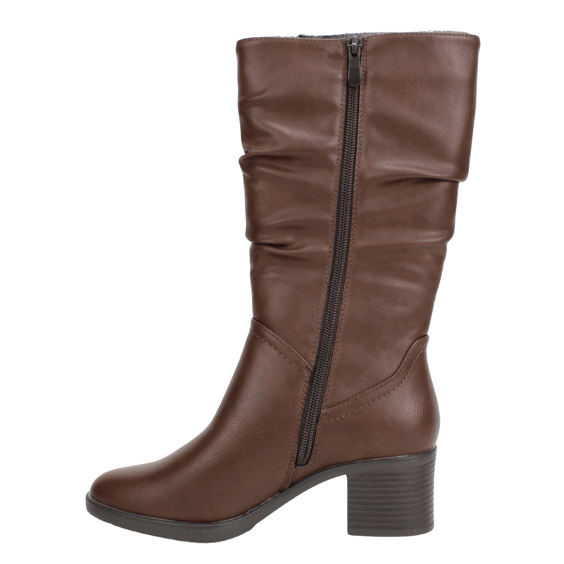 Bota Pliegues Café - Botas en NEW WALK SHOES