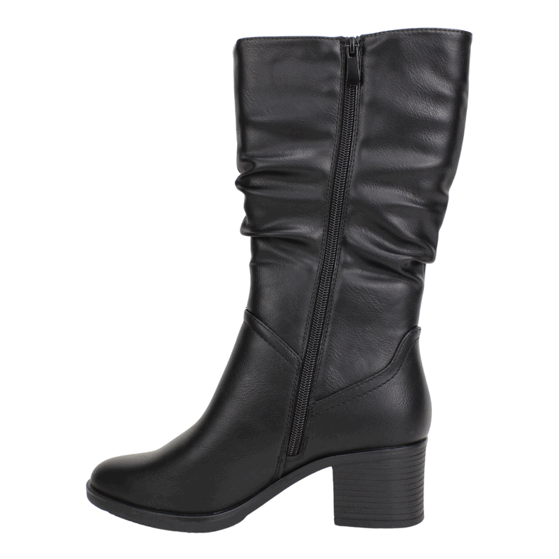 Bota Pliegues Negro - Botas en NEW WALK SHOES