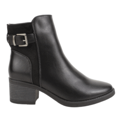 Botín Broche Metálico Negro
