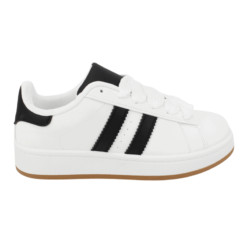Zapatilla Clásica Retro Blanca y Negra
