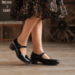 Zapato Cueca Confort Negro Brillante - Zapatos en NEW WALK SHOES
